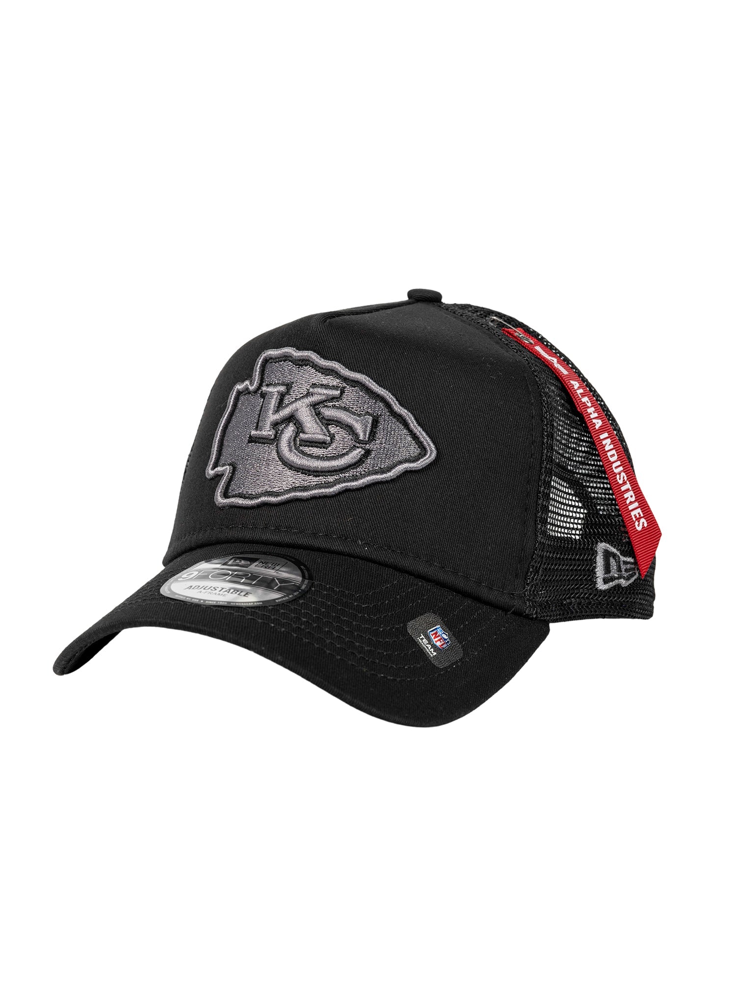 New Era Kansas City Chiefs Alpha 9FORTY Adjustable Hat - Black, Black, Cotton, Size ADJ, Rally House