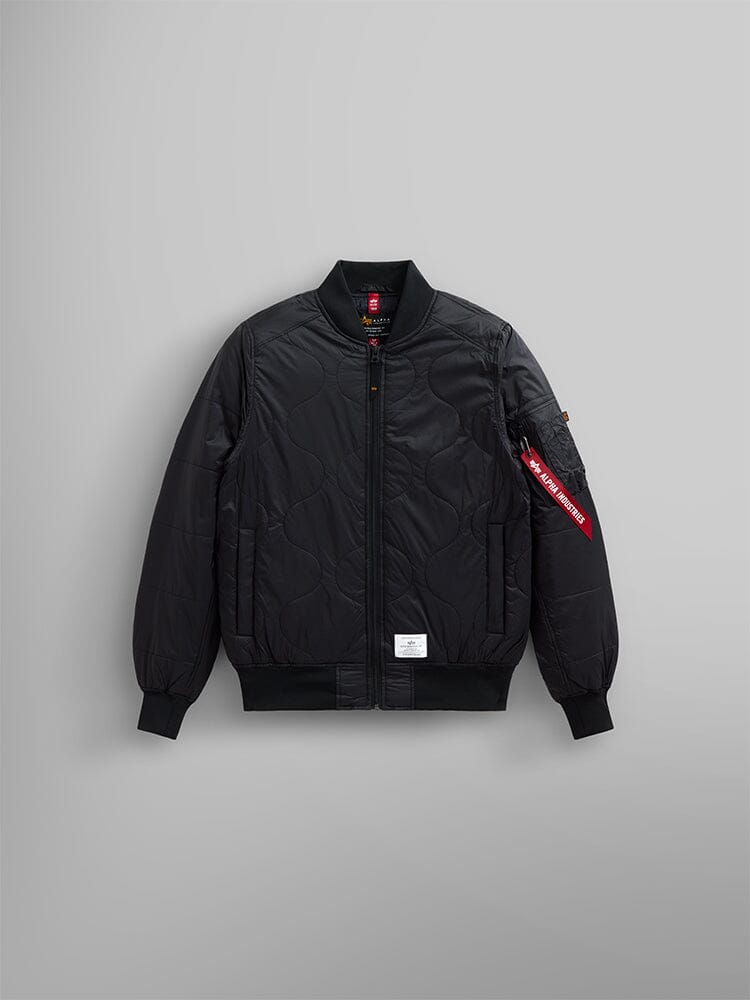 Product Detail  RAIDERS QUILTED BLACK BOMBER JACKET - Black - S