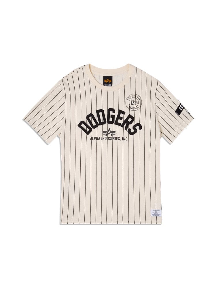 New Era LA Dodgers pinstripe splice t-shirt in green exclusive to