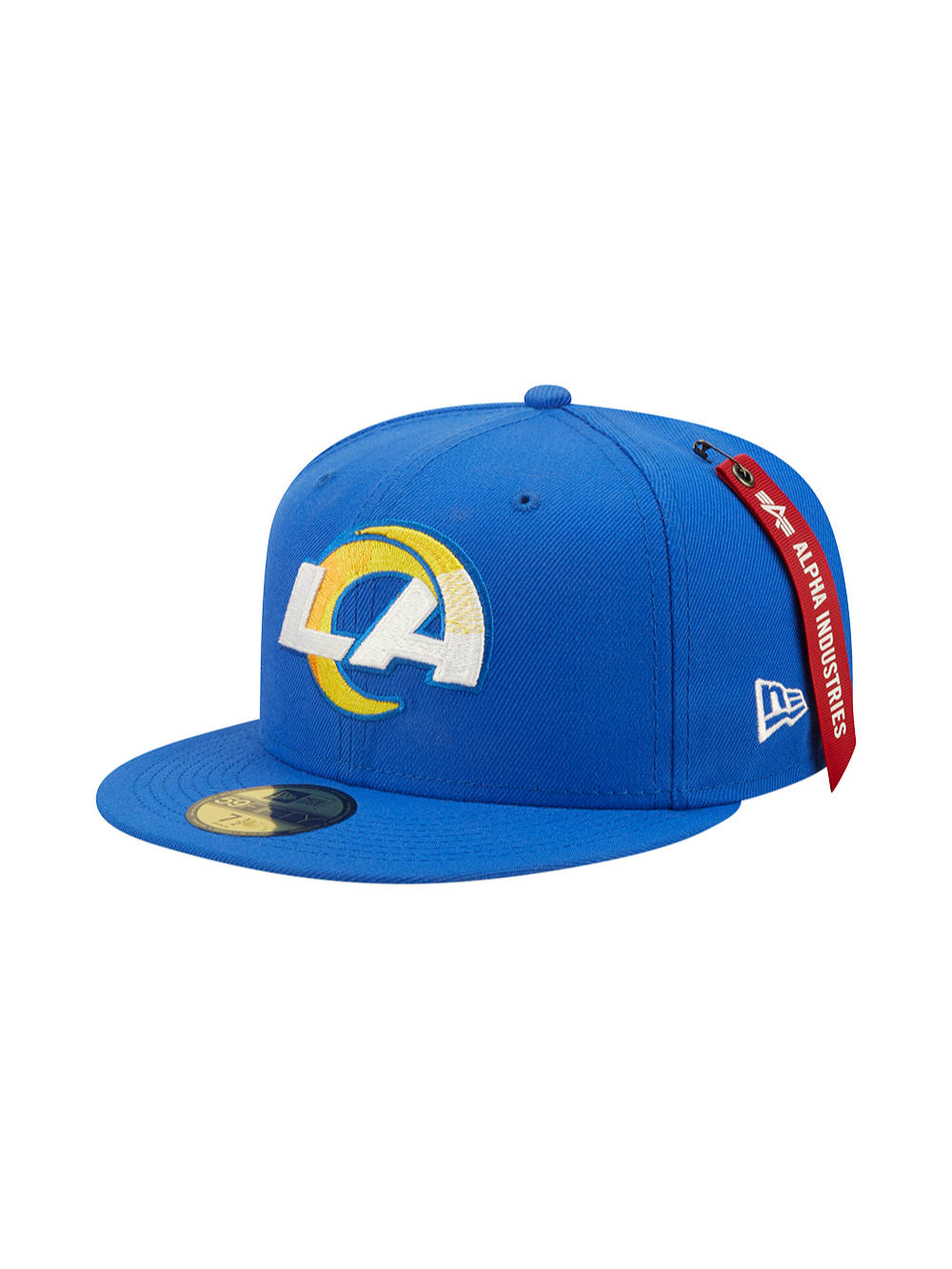 Alpha Industries x Los Angeles Rams 59FIFTY Fitted Hat, Blue - Size: 7 3/4, NFL by New Era