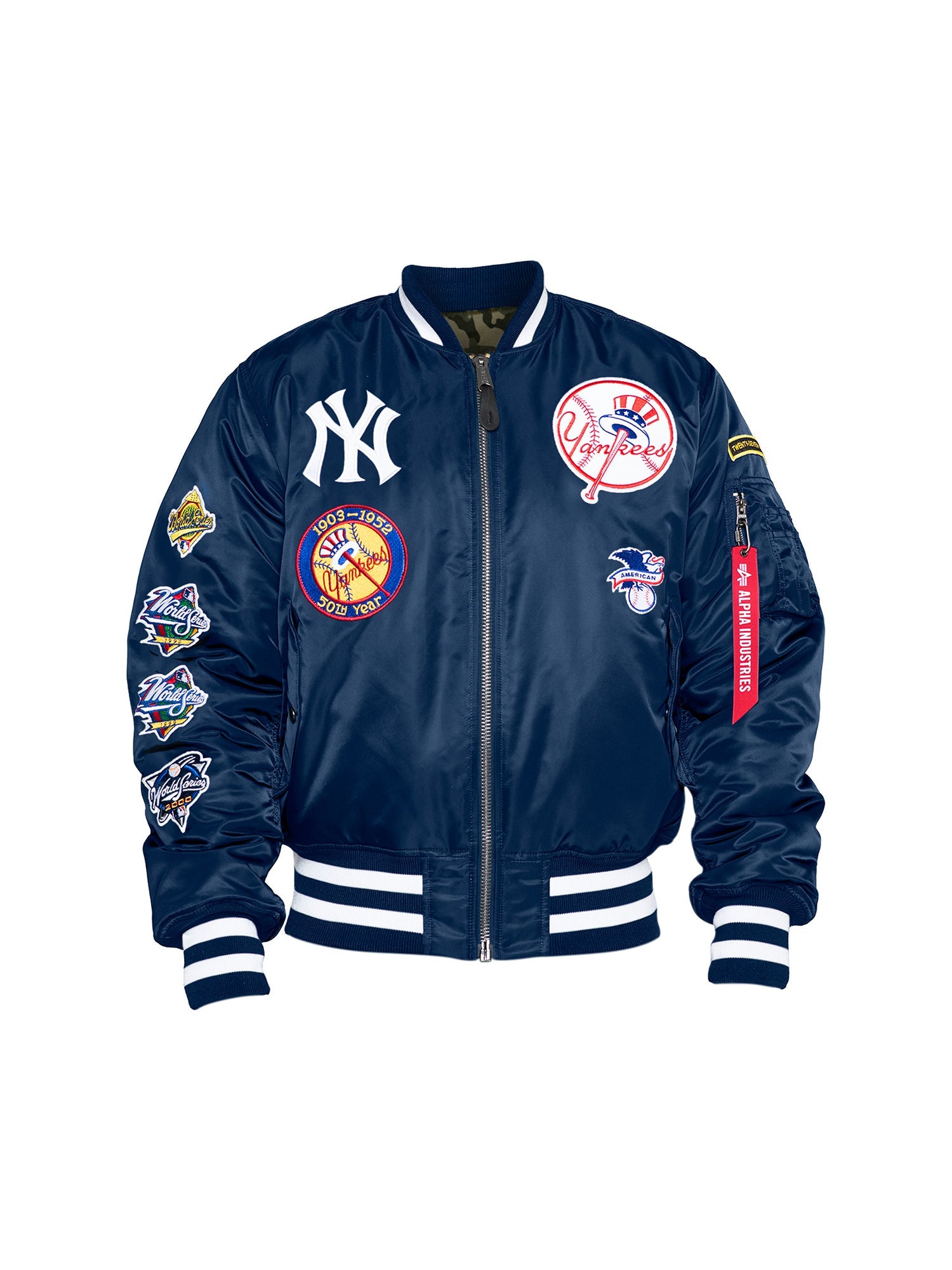 New Era New York Yankees x Alpha Industries Bomber Jacket XL / Blue