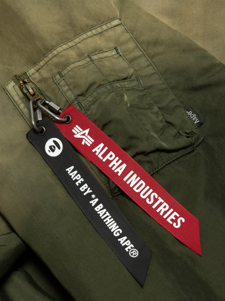 AAPE X ALPHA REVERSIBLE PADDED MA-1 QUILTED JACKET OUTERWEAR Alpha Industries / FW24-AAPE 