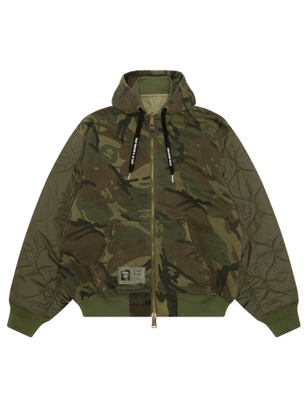 AAPE X ALPHA REVERSIBLE PADDED MA-1 QUILTED JACKET OUTERWEAR Alpha Industries / FW24-AAPE 