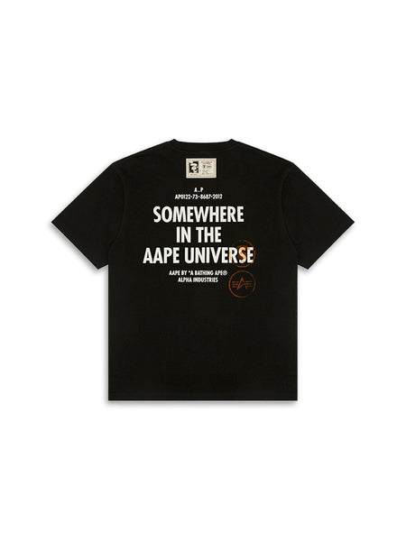 AAPE X ALPHA SOMEWHERE IN UNIVERSE TEE TOP Alpha Industries / AAPE 