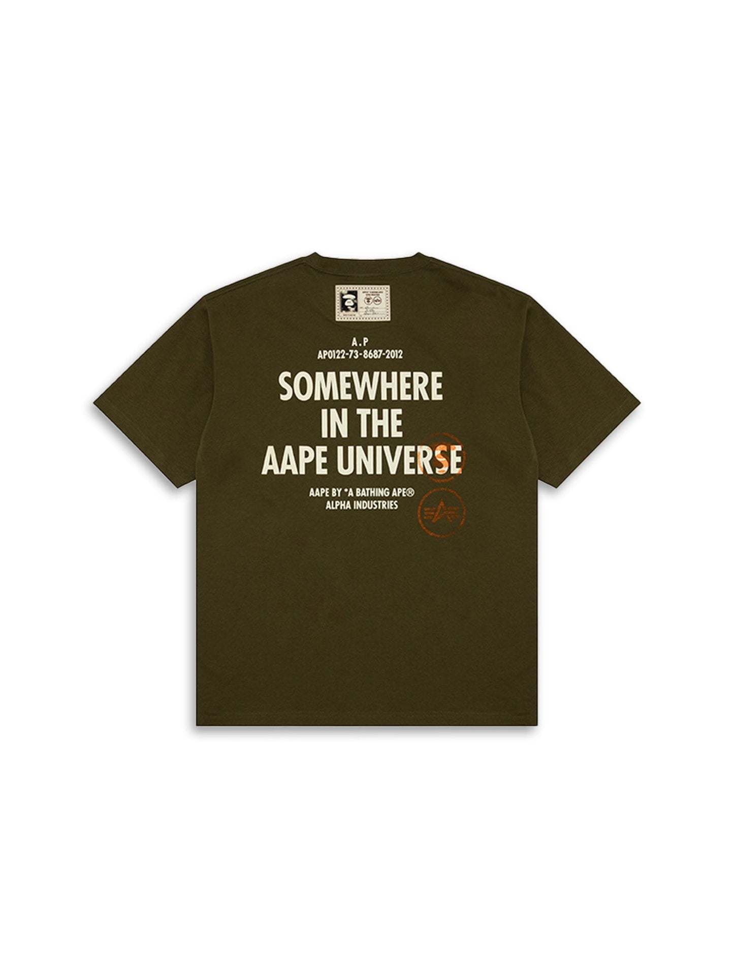 AAPE X ALPHA SOMEWHERE IN UNIVERSE TEE TOP Alpha Industries / AAPE 