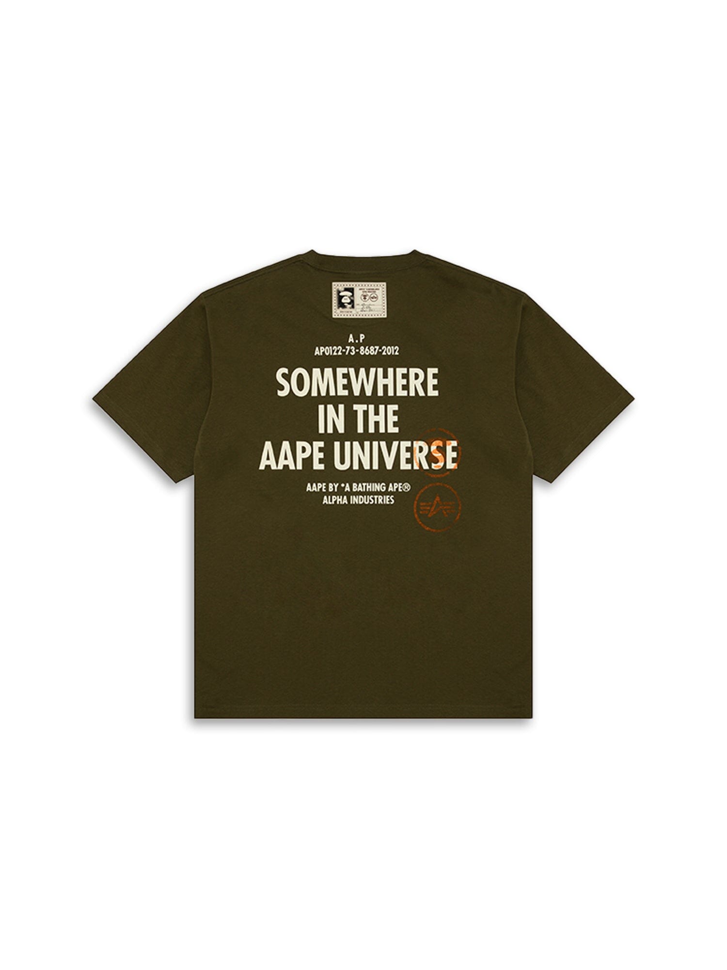 AAPE X ALPHA SOMEWHERE IN UNIVERSE TEE TOP Alpha Industries / AAPE 