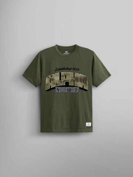 ALPHA CAMO LOGO TEE TOP Alpha Industries OLIVE 2XL 