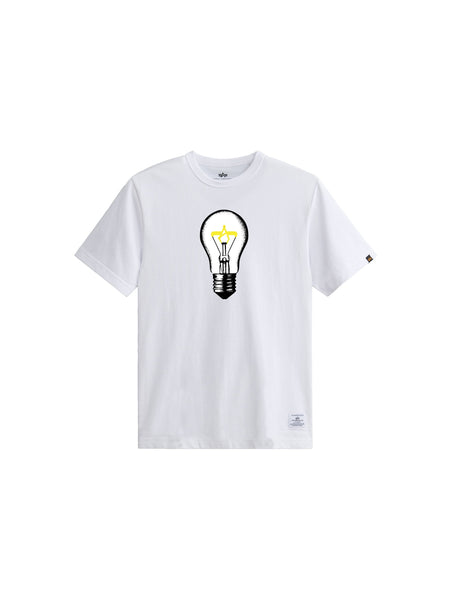 ALPHA LIGHT BULB TEE TOP Alpha Industries WHITE S 