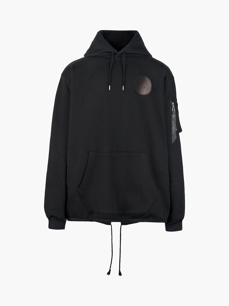 ALPHA X JIYONGKIM SUN BLEACHED FISHTAIL HOODIE TOP Alpha Industries BLACK S 