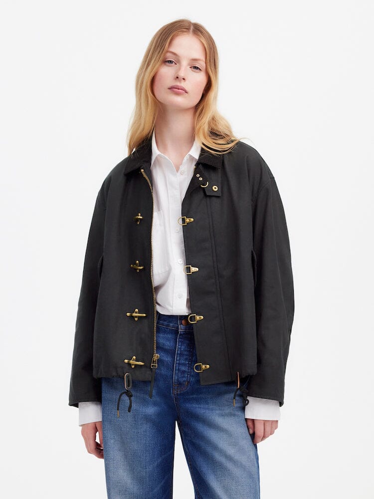 ALPHA X MADEWELL WOMEN'S WAXED COTTON CAR COAT OUTERWEAR Alpha Industries 