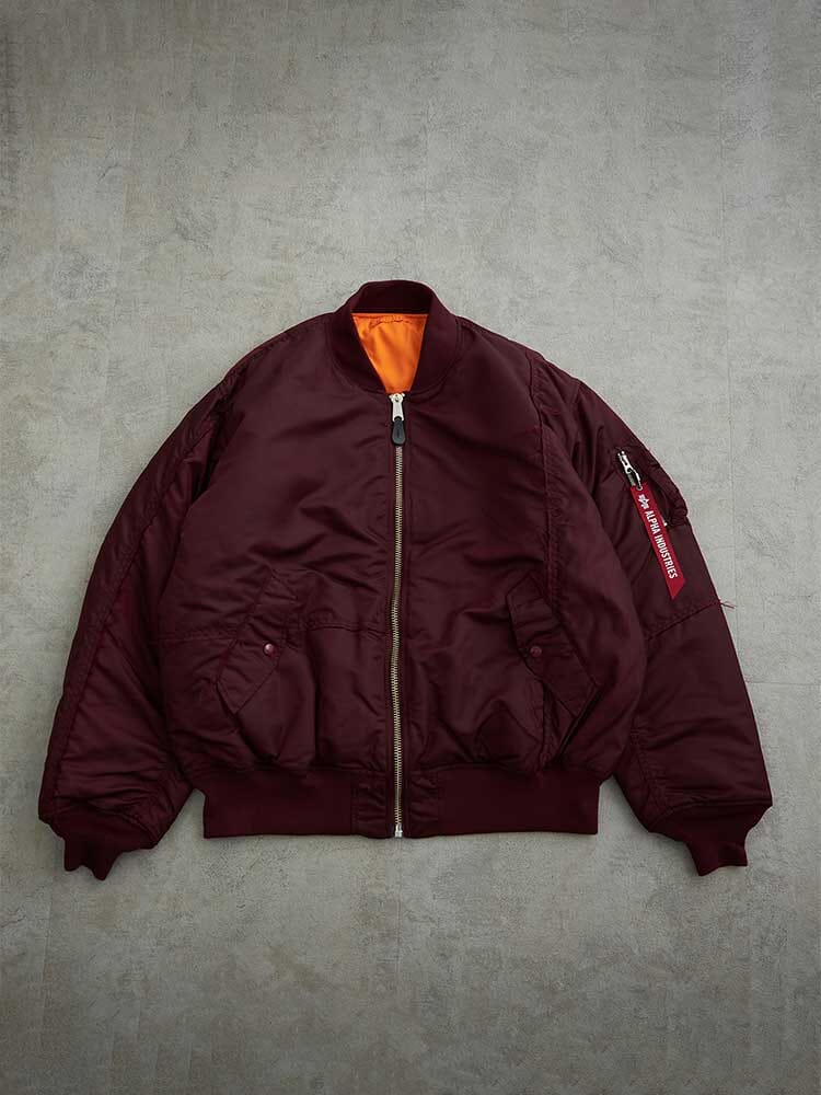 ALPHA X MASTERMIND MA-1 BOMBER JACKET OUTERWEAR Alpha Industries BURGUNDY S 