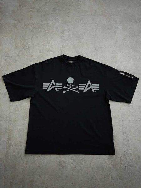 ALPHA X MASTERMIND TEE TOP Alpha Industries BLACK S 