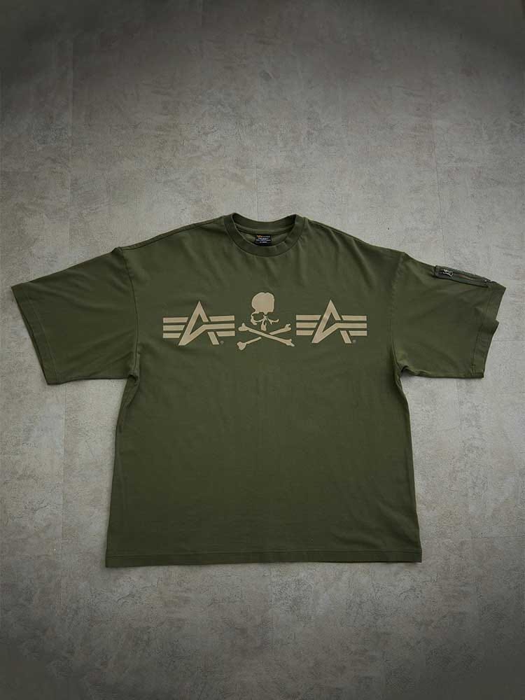 ALPHA X MASTERMIND TEE TOP Alpha Industries OLIVE S 