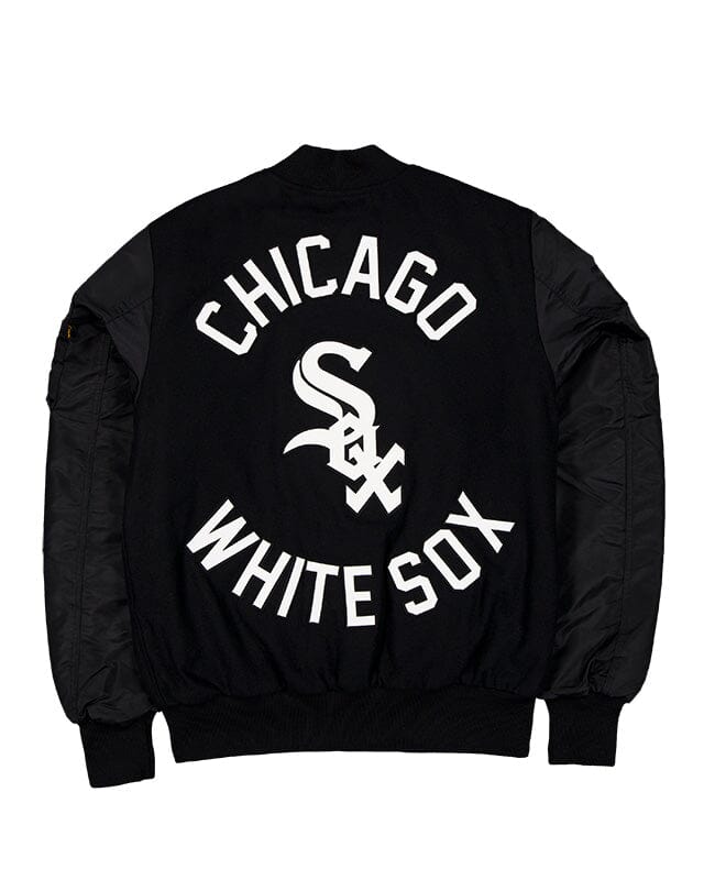 CHICAGO WHITE SOX X ALPHA X NEW ERA WOOL VARSITY MA-1 BOMBER JACKET OUTERWEAR Alpha Industries 