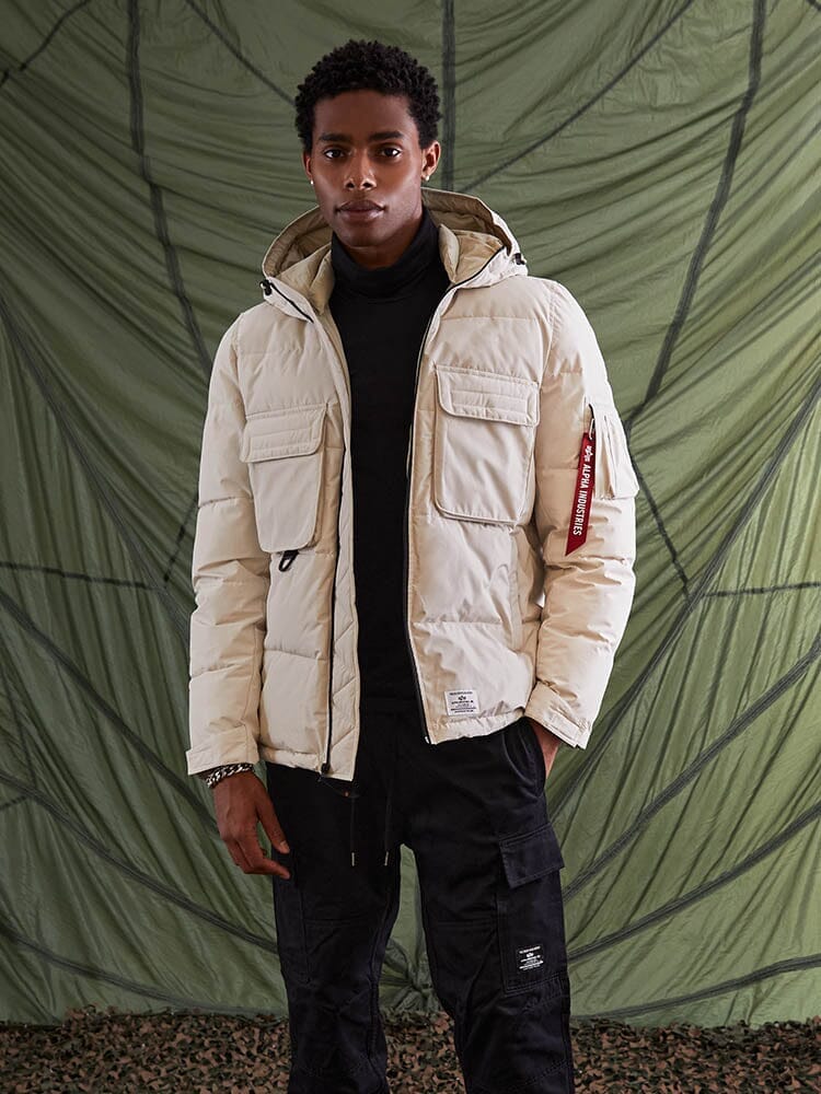 HOODED PUFFER JACKET OUTERWEAR Alpha Industries, Inc. 