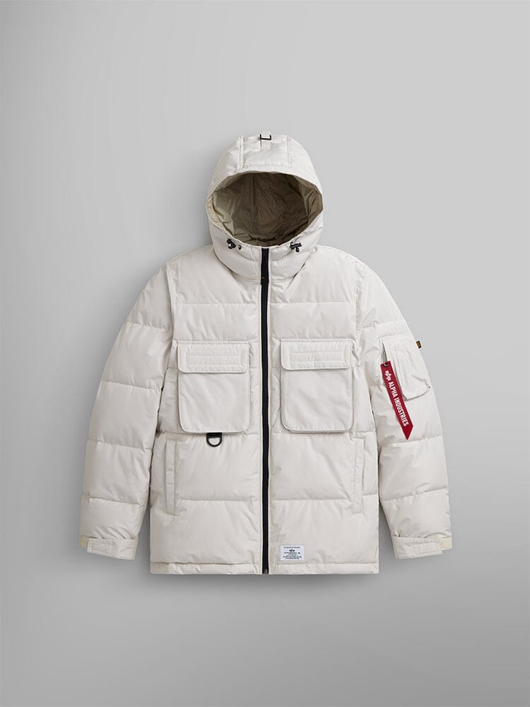 HOODED PUFFER JACKET OUTERWEAR Alpha Industries, Inc. LIMESTONE XS 