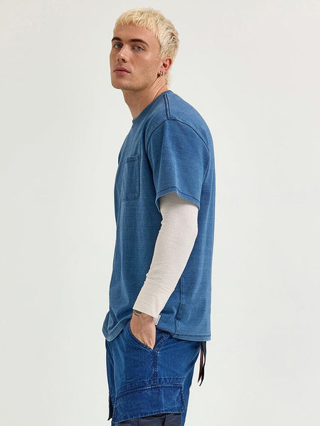 LEE X ALPHA INDUSTRIES LOOSER FIT INDIGO DYED TEE TOP Alpha Industries 