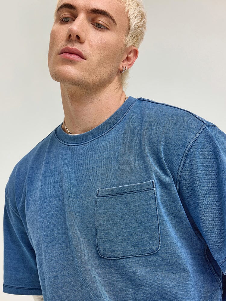 LEE X ALPHA INDUSTRIES LOOSER FIT INDIGO DYED TEE TOP Alpha Industries 