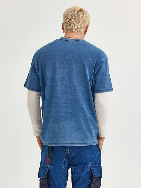 LEE X ALPHA INDUSTRIES LOOSER FIT INDIGO DYED TEE TOP Alpha Industries 