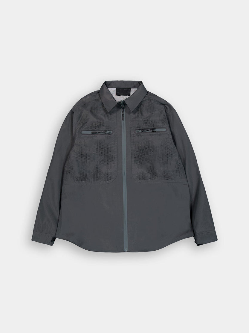 LONG SLEEVE LASER CUT SHIRT TOP Alpha Industries CHARCOAL XS 