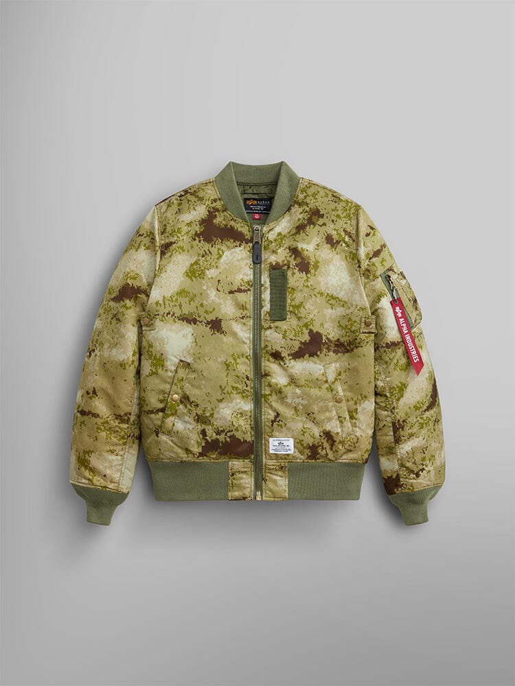 MA-1 MOD BOMBER JACKET OUTERWEAR Alpha Industries GREEN BLUR CAMO XS 