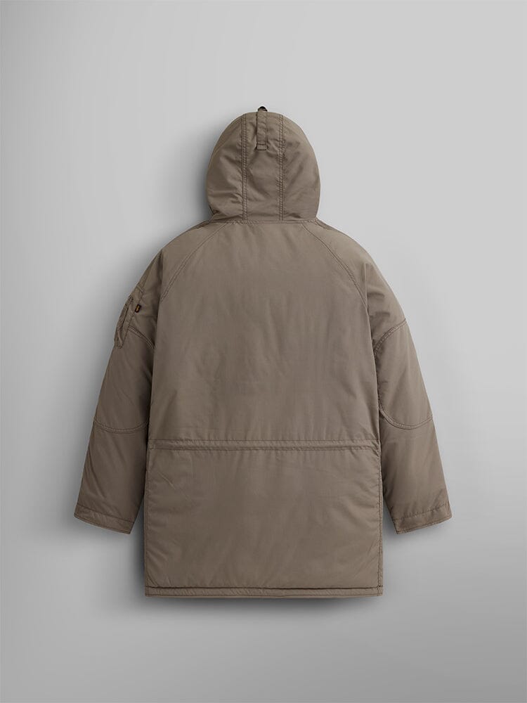 Back view of the N-3B Altitude Mod Parka in brown by Alpha Industries.