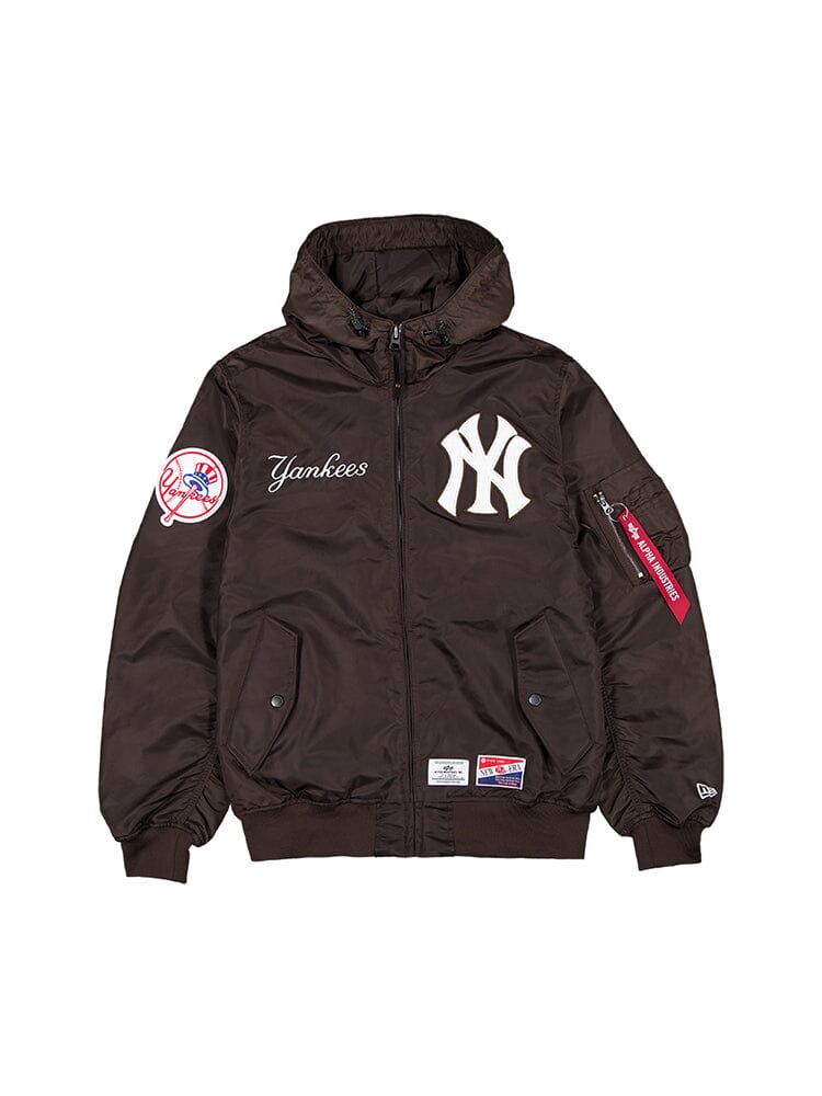 NEW YORK YANKEES X ALPHA X NEW ERA L-2B BOMBER JACKET OUTERWEAR Alpha Industries BROWN S 