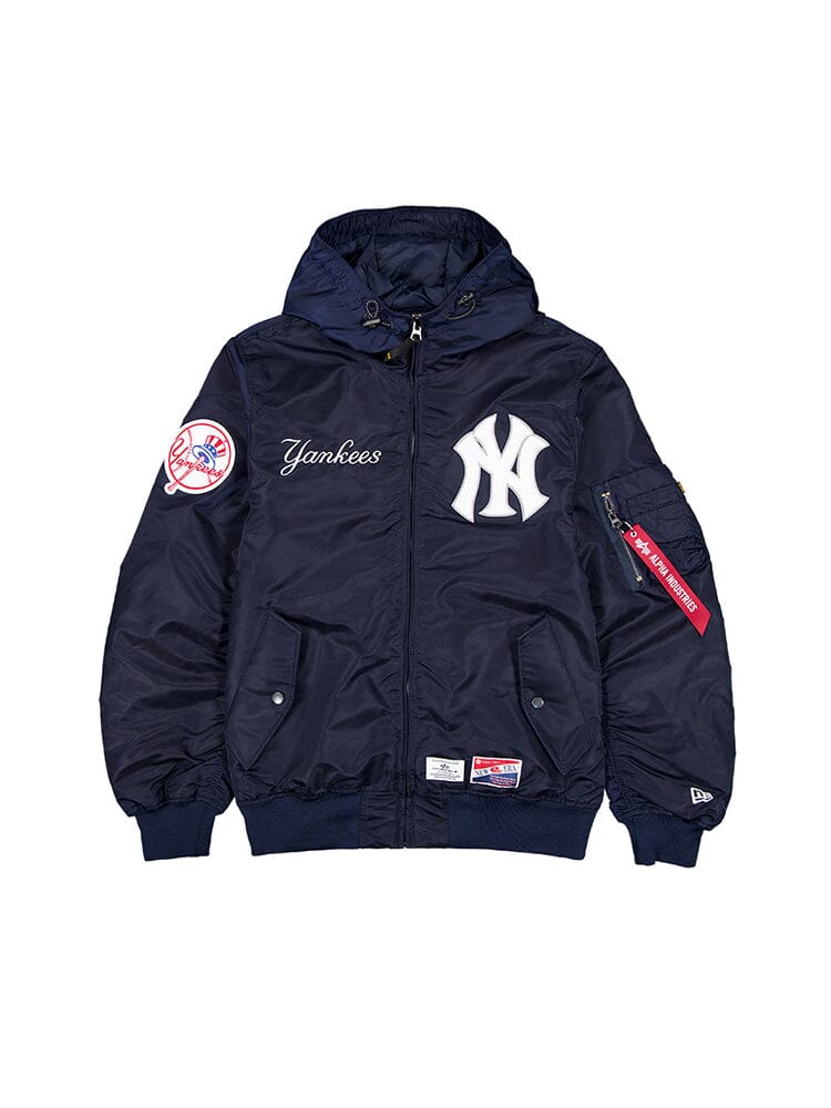 NEW YORK YANKEES X ALPHA X NEW ERA L-2B BOMBER JACKET OUTERWEAR Alpha Industries REPLICA BLUE S 