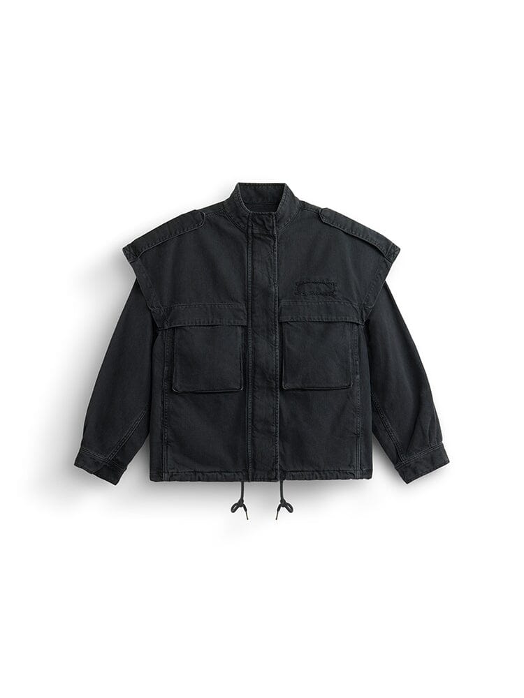 OVERSIZED CTN UTILITY JACKET W OUTERWEAR Alpha Industries CHARCOAL XS 