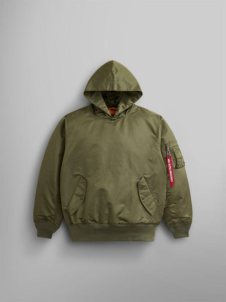 PULL-OVER HOODED MA-1 OUTERWEAR Alpha Industries OG-107 GREEN XS 