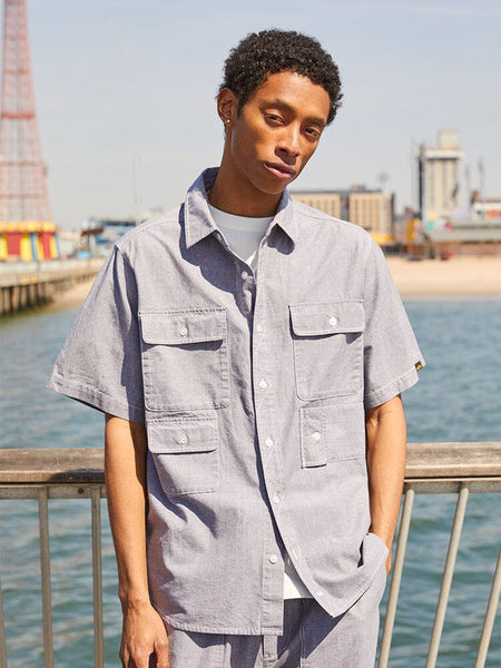 SHORT SLEEVE MULTI POCKET SHIRT TOP Alpha Industries 