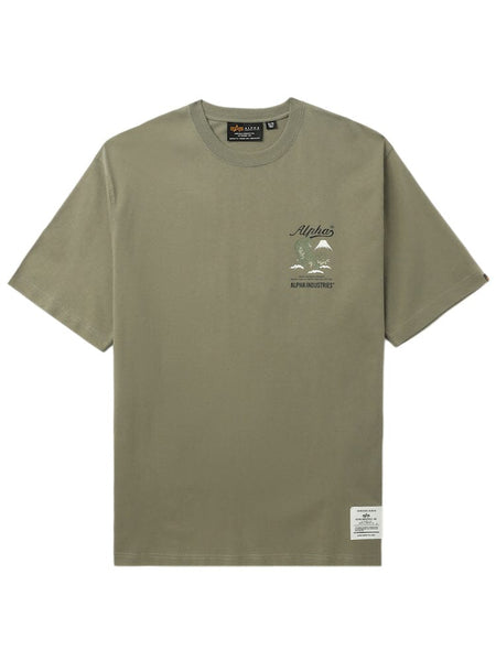 UNFRM TIGER SHORT SLEEVE TEE TOP Alpha Industries KHAKI L 