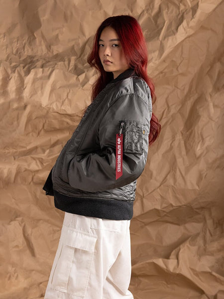 WOMEN'S MA-1 SHIRRING BOMBER JACKET OUTERWEAR Alpha Industries 