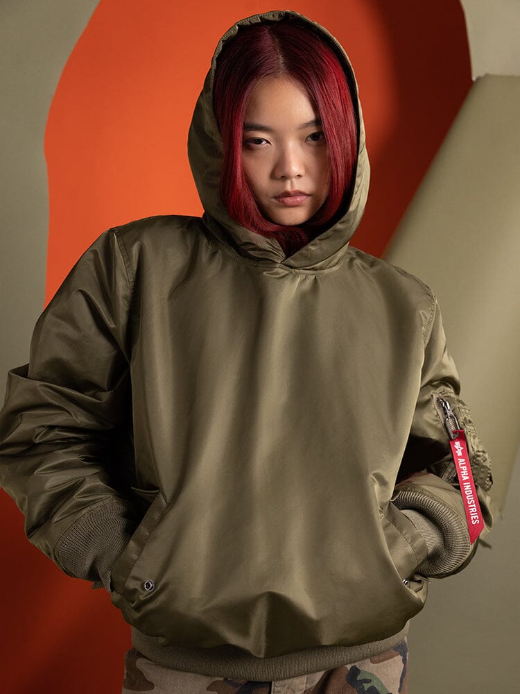 WOMEN'S PULL-OVER HOODED MA-1 OUTERWEAR Alpha Industries 