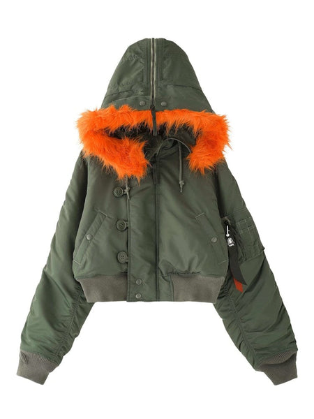 X-GIRL X ALPHA INDUSTRIES N-2B SHORT PARKA W OUTERWEAR Alpha Industries SAGE S 