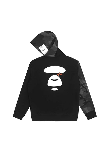 AAPE X ALPHA MIXED MEDIA HOODIE TOP Alpha Industries, Inc. 