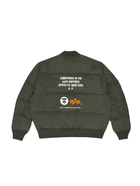 AAPE X ALPHA REVERSIBLE MA-1 DOWN JACKET OUTERWEAR Alpha Industries, Inc. 