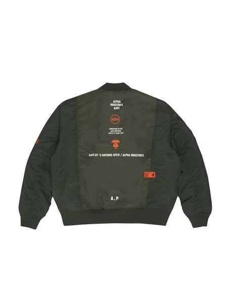 AAPE X ALPHA REVERSIBLE MA-1 QUILTED JACKET OUTERWEAR Alpha Industries, Inc. 