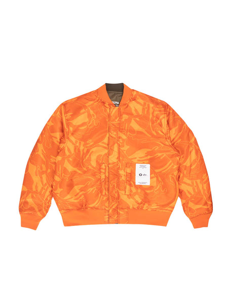 AAPE X ALPHA REVERSIBLE MA-1 QUILTED JACKET OUTERWEAR Alpha Industries, Inc. 