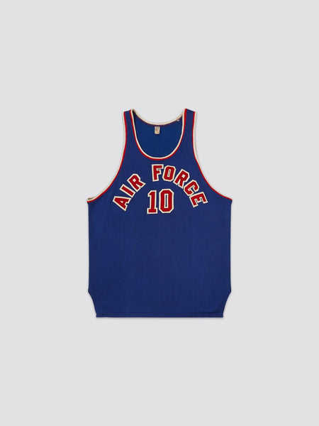 AIR FORCE BASKETBALL JERSEY TOP Alpha Industries BLUE S 