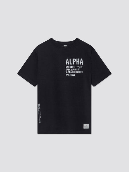 ALPHA GRAPHIC TEE TOP Alpha Industries BLACK 2XL 