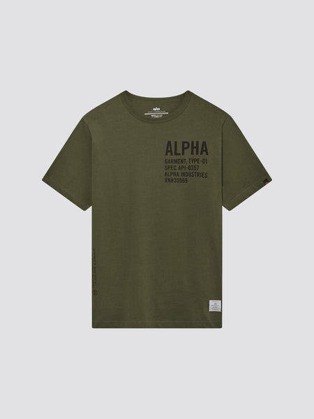 ALPHA GRAPHIC TEE TOP Alpha Industries OLIVE 2XL 