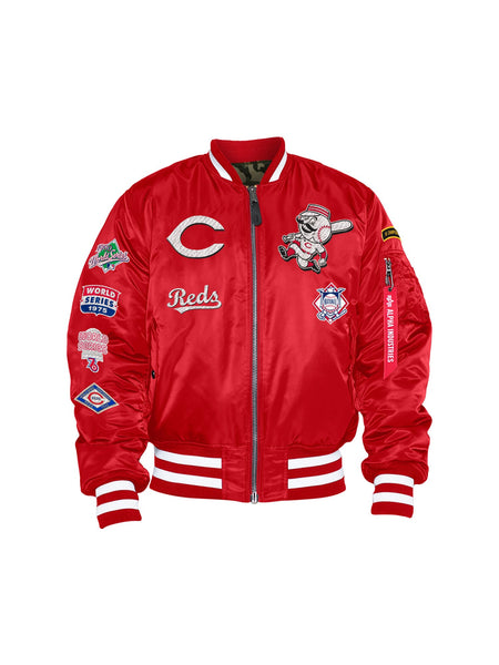 ALPHA X NEW ERA REDS MA-1 BOMBER JACKET OUTERWEAR Alpha Industries, Inc. SPEED RED 2XL 