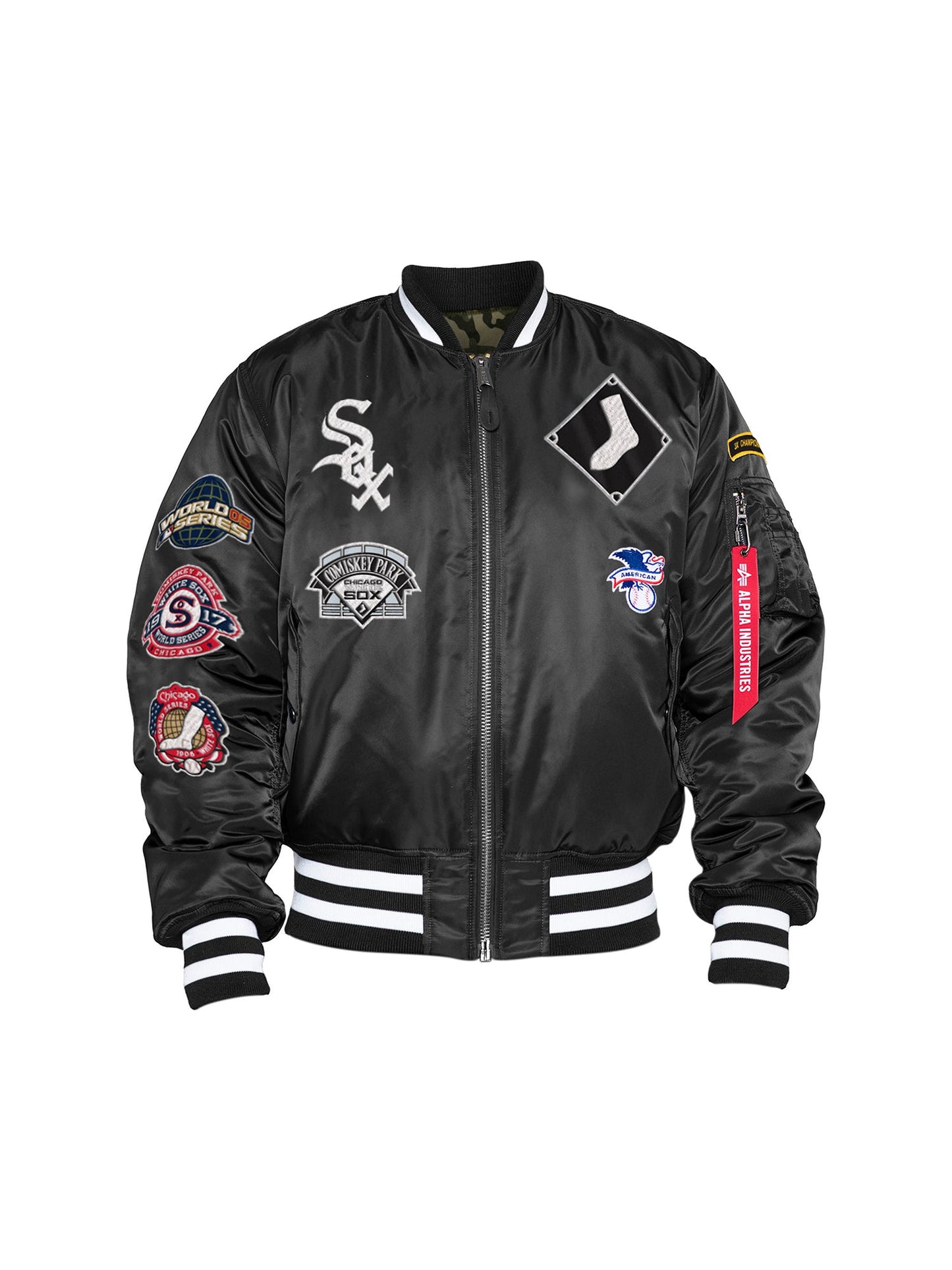 ALPHA X NEW ERA WHITE SOX MA-1 M BOMBER JACKET OUTERWEAR Alpha Industries, Inc. 