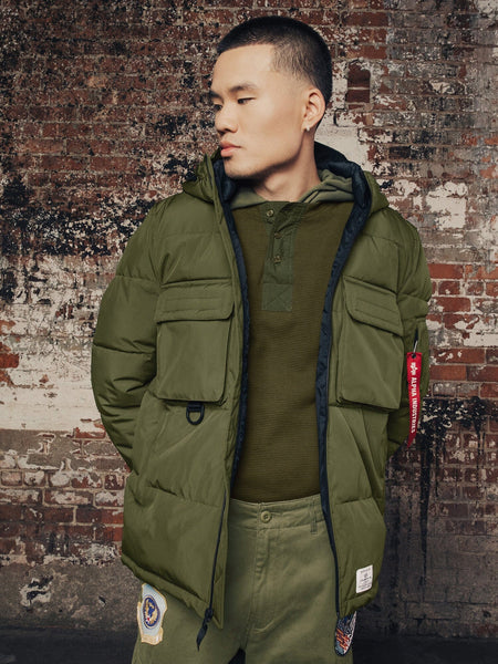 HOODED PUFFER JACKET OUTERWEAR Alpha Industries 