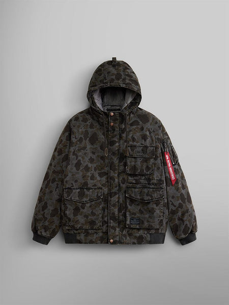 MA-1 HUNTING MOD BATTLEWASH JACKET OUTERWEAR Alpha Industries BROWN FROGSKIN CAMO 2XL 