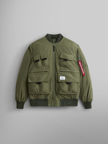 MULTI POCKET BOMBER JACKET OUTERWEAR Alpha Industries OG-107 GREEN 2XL 