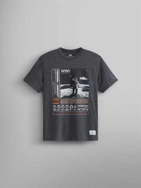 NASA EXPLORATION TEE TOP Alpha Industries DARK CHARCOAL HEATHER 2XL 