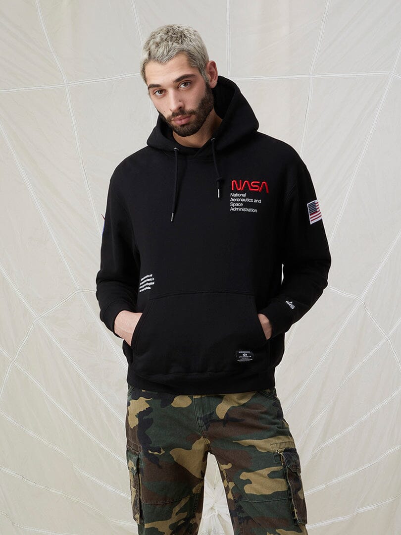 NASA WORM LOGO HOODIE TOP Alpha Industries 