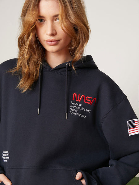 NASA WORM LOGO HOODIE TOP Alpha Industries 